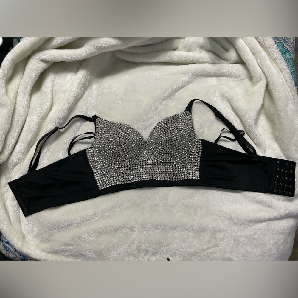 SHEIN rhinestone bra